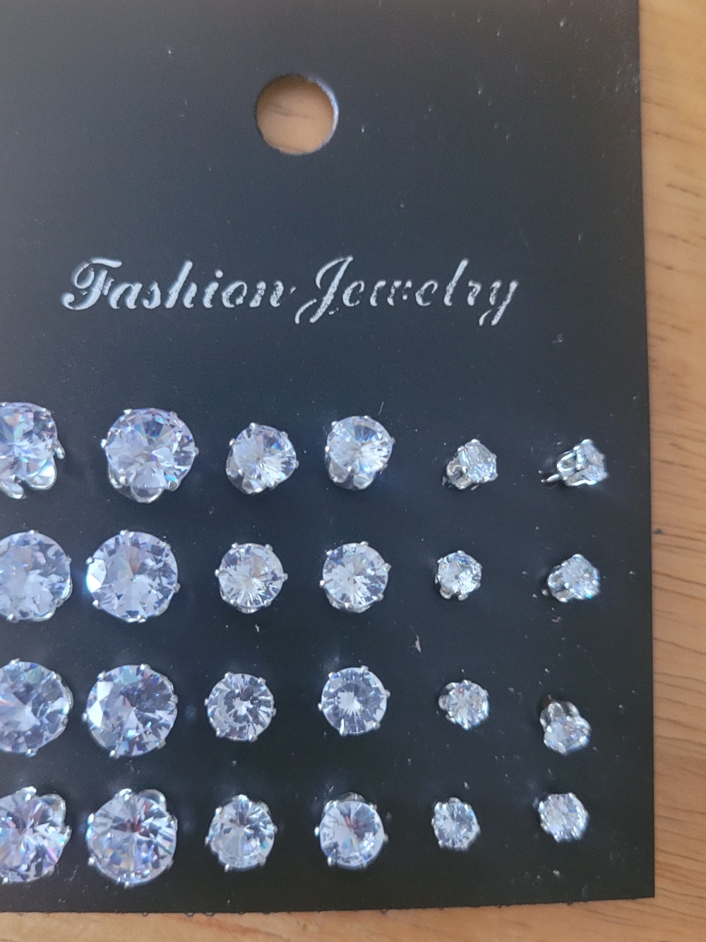 Fashion Jewelry Silver-Tone Clear Crystal Stud Earring Set - Multi Pair